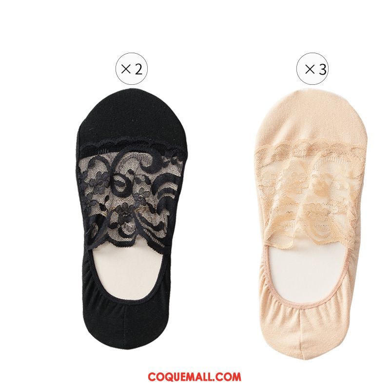 Chaussette Femme Dentelle Invisible Été, Chaussette Coton Printemps