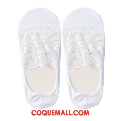 Chaussette Femme Dentelle Invisible Été, Chaussette Coton Printemps