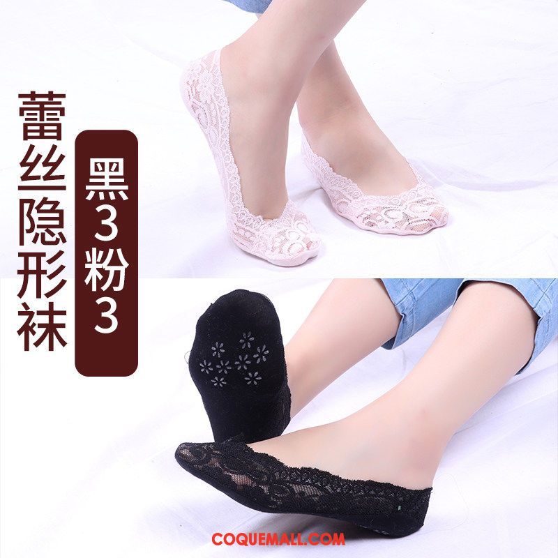 Chaussette Femme Faible Coton Bouche Peu Profonde, Chaussette Noir Invisible