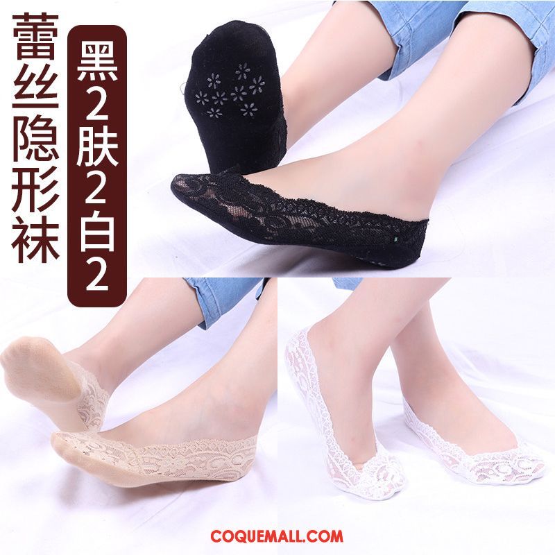 Chaussette Femme Faible Coton Bouche Peu Profonde, Chaussette Noir Invisible