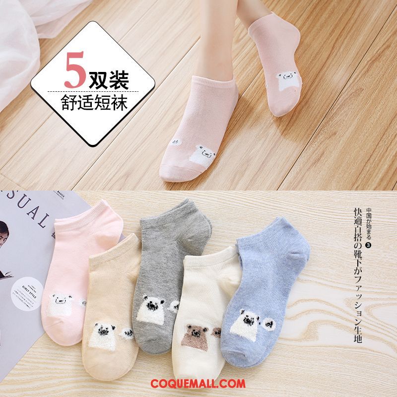 Chaussette Femme Faible Été Section Mince, Chaussette Chaussettes En Coton Coton