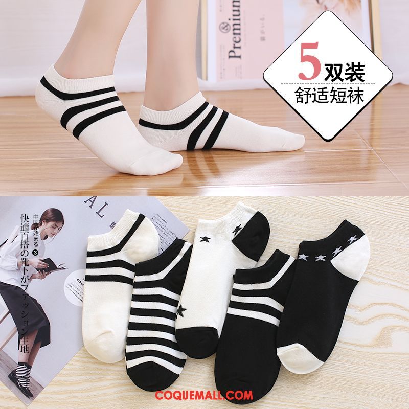 Chaussette Femme Faible Été Section Mince, Chaussette Chaussettes En Coton Coton