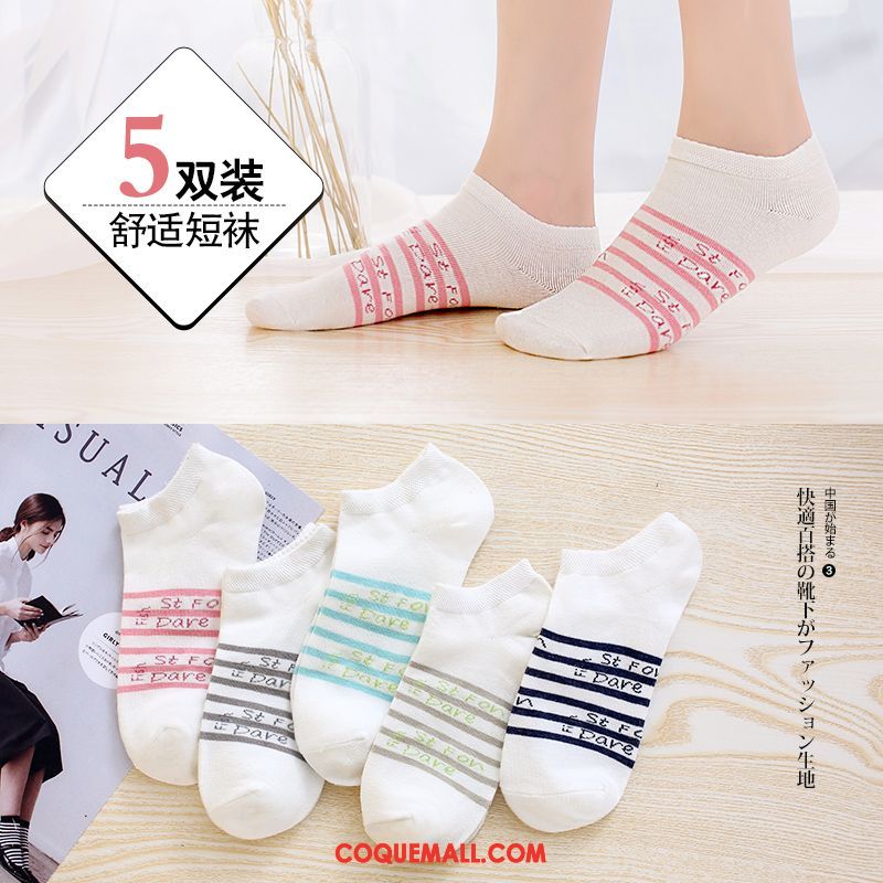 Chaussette Femme Faible Été Section Mince, Chaussette Chaussettes En Coton Coton