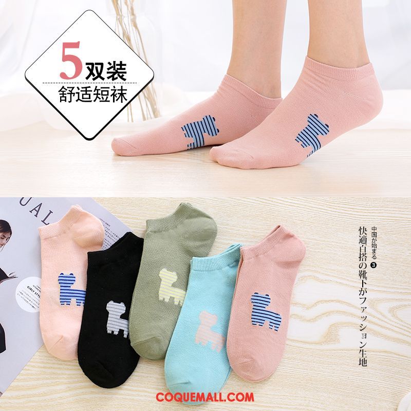 Chaussette Femme Faible Été Section Mince, Chaussette Chaussettes En Coton Coton