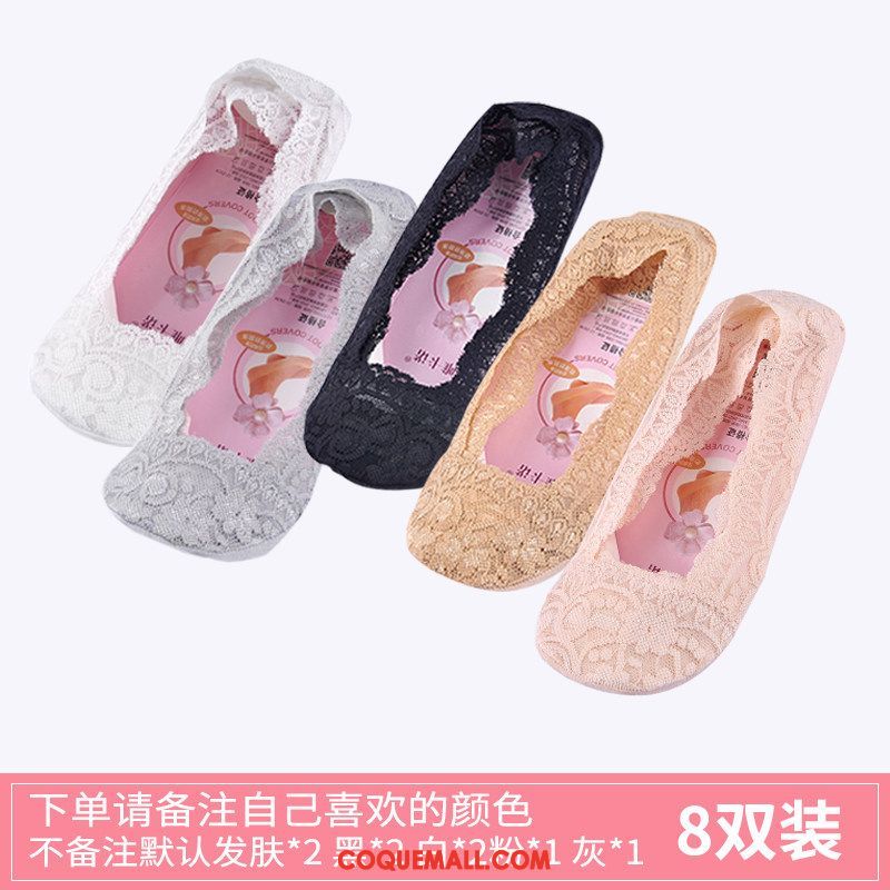 Chaussette Femme Gris Été Bouche Peu Profonde, Chaussette Chaussette Courte Été