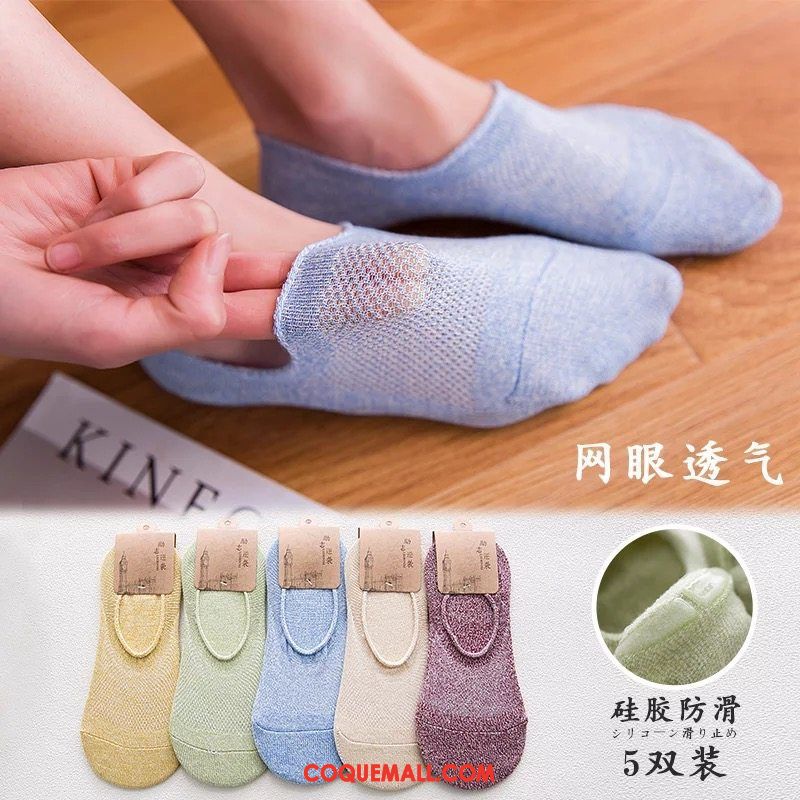 Chaussette Femme Invisible Bouche Peu Profonde Coton, Chaussette Chaussette Basse Coupée Été