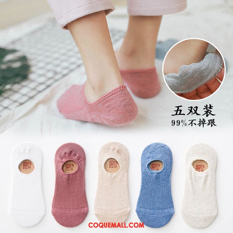 Chaussette Femme Invisible Bouche Peu Profonde Coton, Chaussette Chaussette Basse Coupée Été