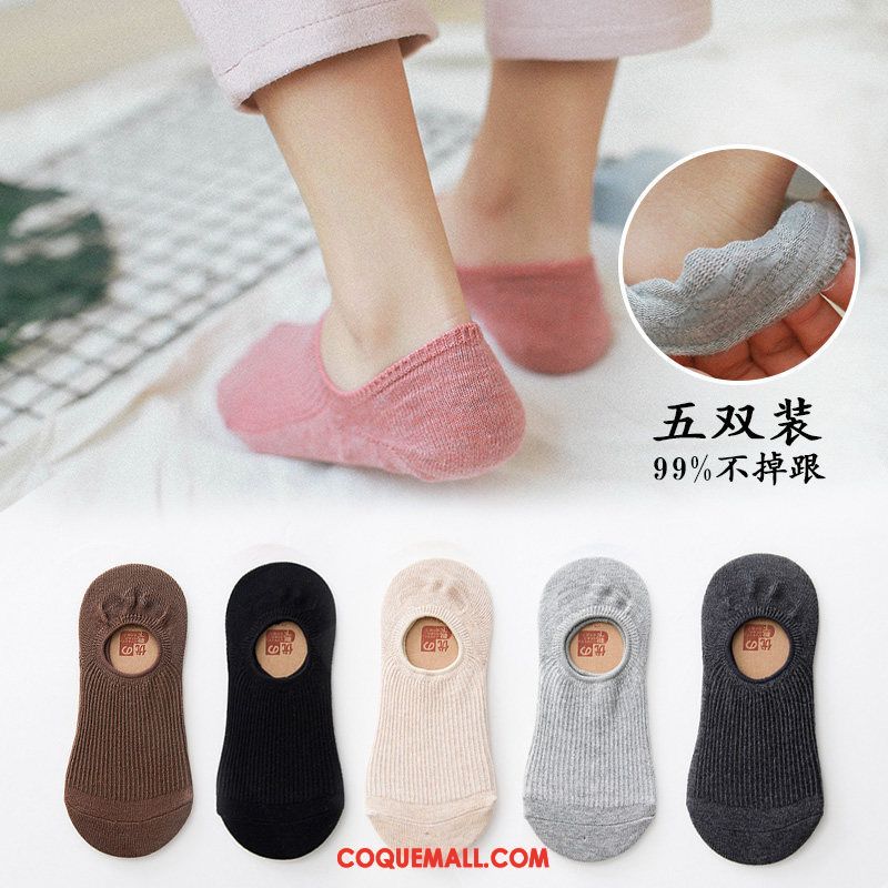 Chaussette Femme Invisible Bouche Peu Profonde Coton, Chaussette Chaussette Basse Coupée Été