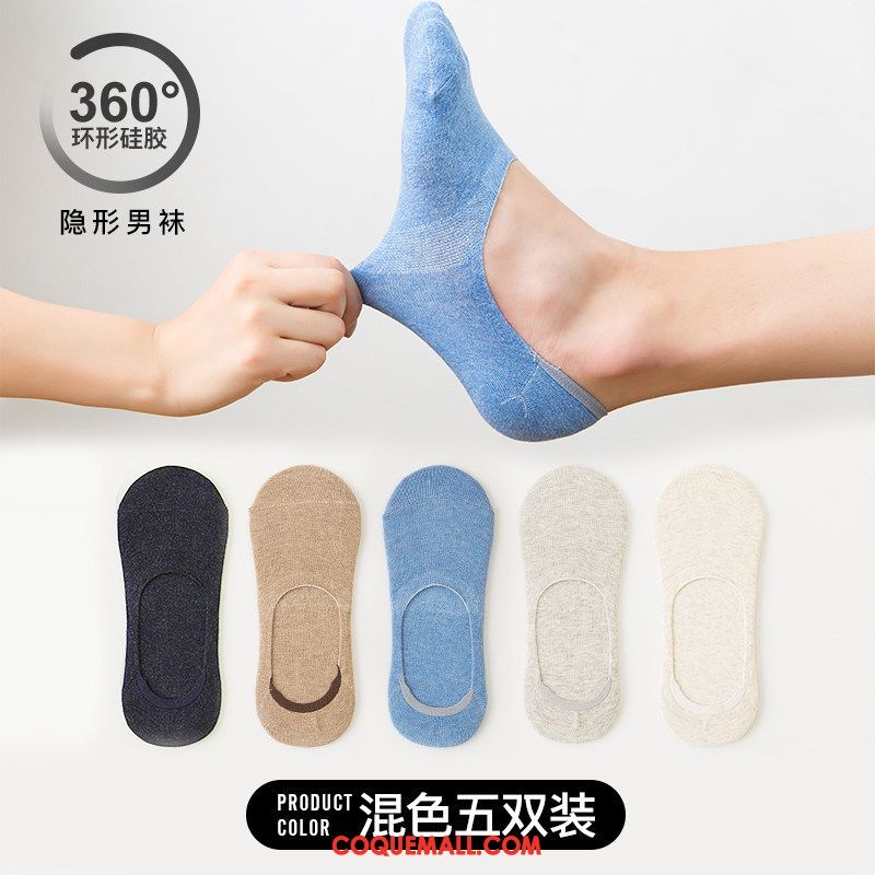 Chaussette Femme Invisible Bouche Peu Profonde Coton, Chaussette Chaussette Basse Coupée Été