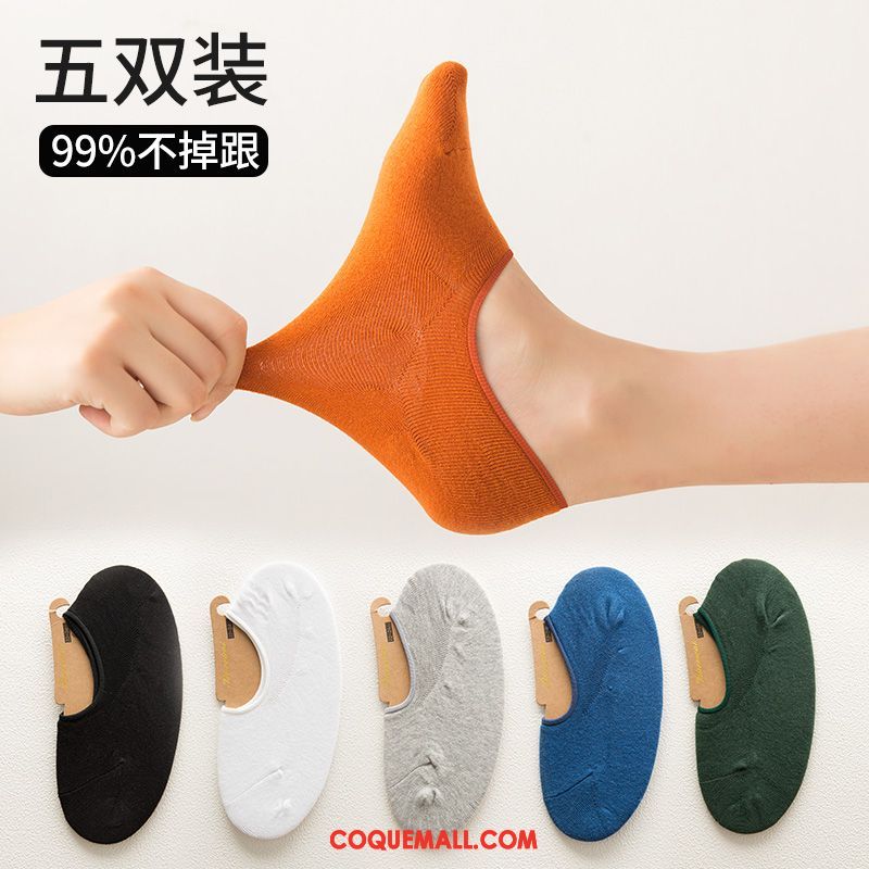 Chaussette Femme Invisible Bouche Peu Profonde Coton, Chaussette Chaussette Basse Coupée Été