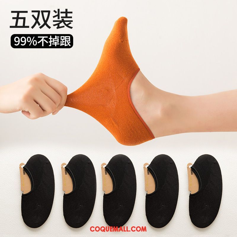 Chaussette Femme Invisible Bouche Peu Profonde Coton, Chaussette Chaussette Basse Coupée Été