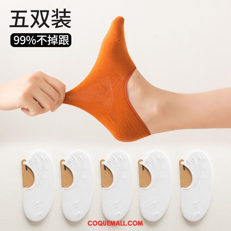 Chaussette Femme Invisible Bouche Peu Profonde Coton, Chaussette Chaussette Basse Coupée Été