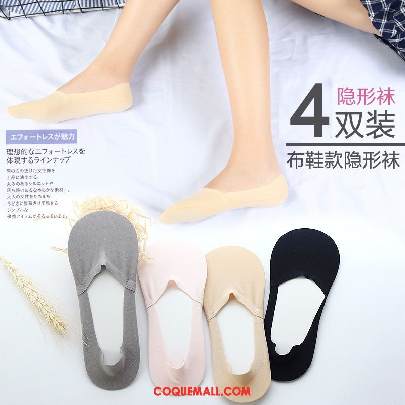 Chaussette Femme Invisible Section Mince Silicone, Chaussette Pompes Antidérapant