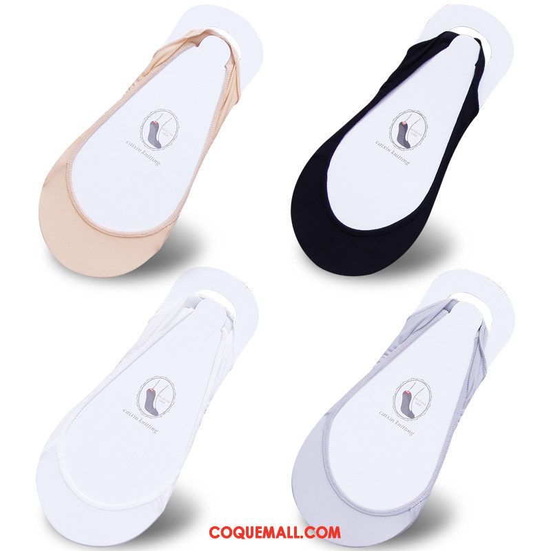 Chaussette Femme Invisible Silicone Couleur De Chair, Chaussette Antidérapant Coton