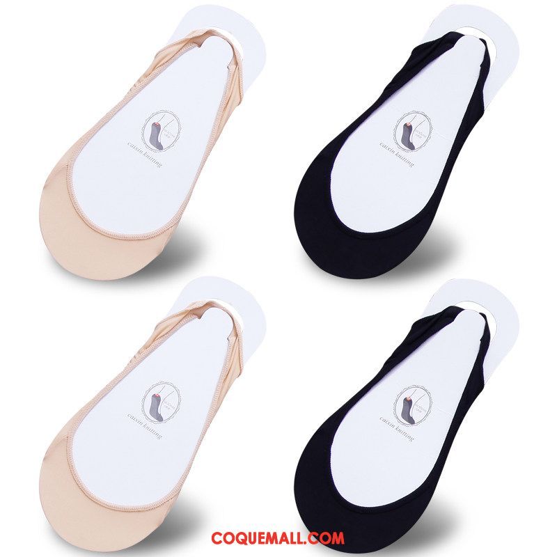 Chaussette Femme Invisible Silicone Couleur De Chair, Chaussette Antidérapant Coton