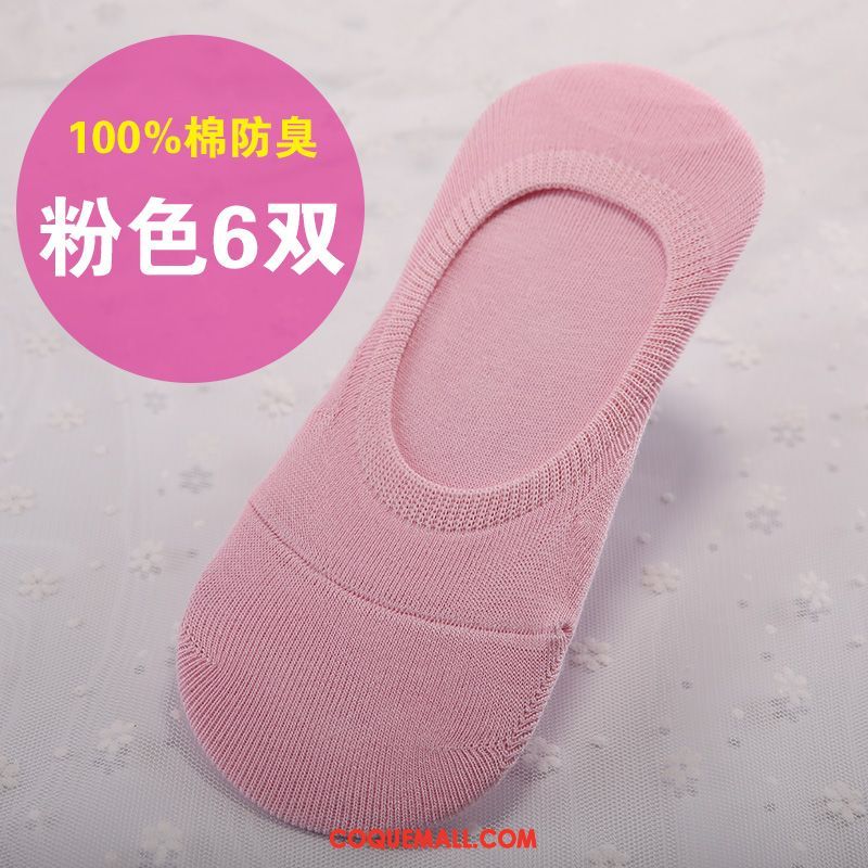 Chaussette Femme L'automne Bouche Peu Profonde Rose, Chaussette Antidérapant Chaussette Basse Coupée