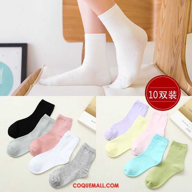 Chaussette Femme Longue Milieu Été, Chaussette Chaussettes En Coton Section Mince