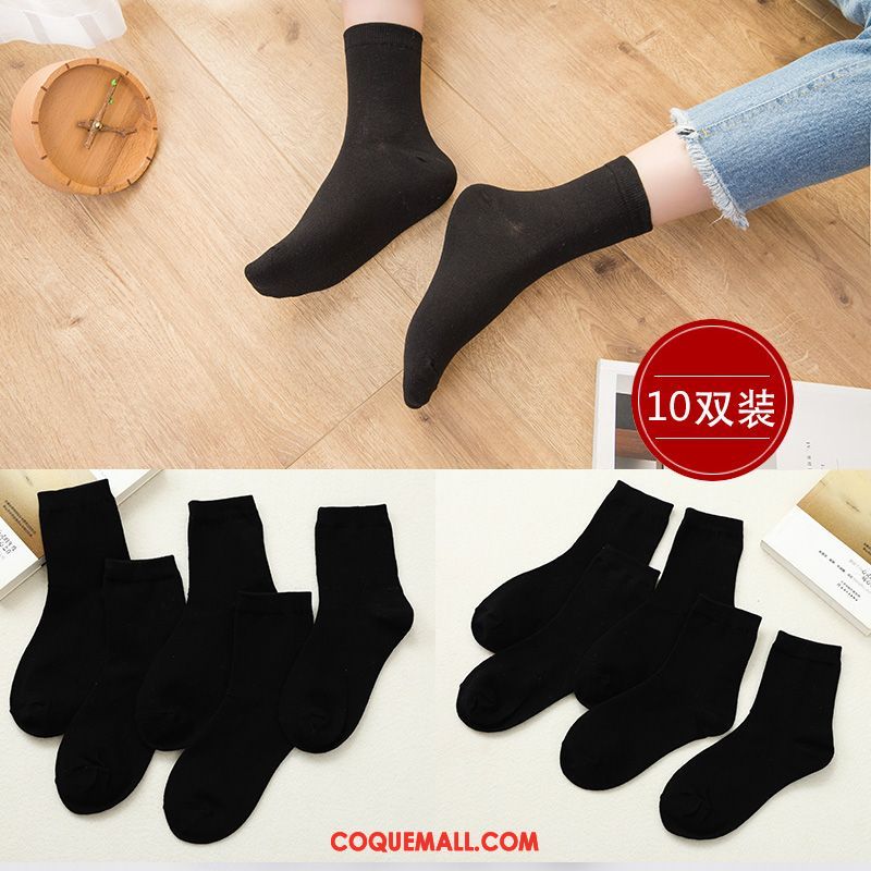 Chaussette Femme Longue Milieu Été, Chaussette Chaussettes En Coton Section Mince