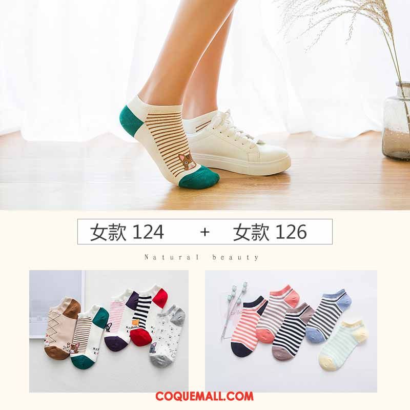 Chaussette Femme Longue Milieu Été, Chaussette Chaussettes En Coton Section Mince