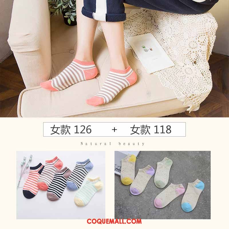 Chaussette Femme Longue Milieu Été, Chaussette Chaussettes En Coton Section Mince