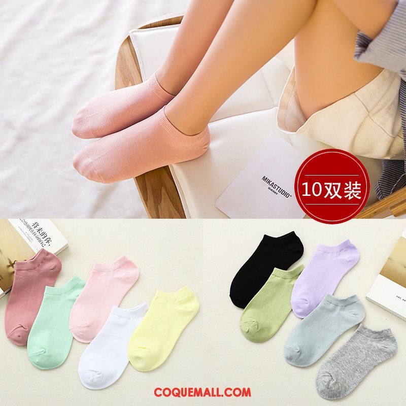 Chaussette Femme Longue Milieu Été, Chaussette Chaussettes En Coton Section Mince