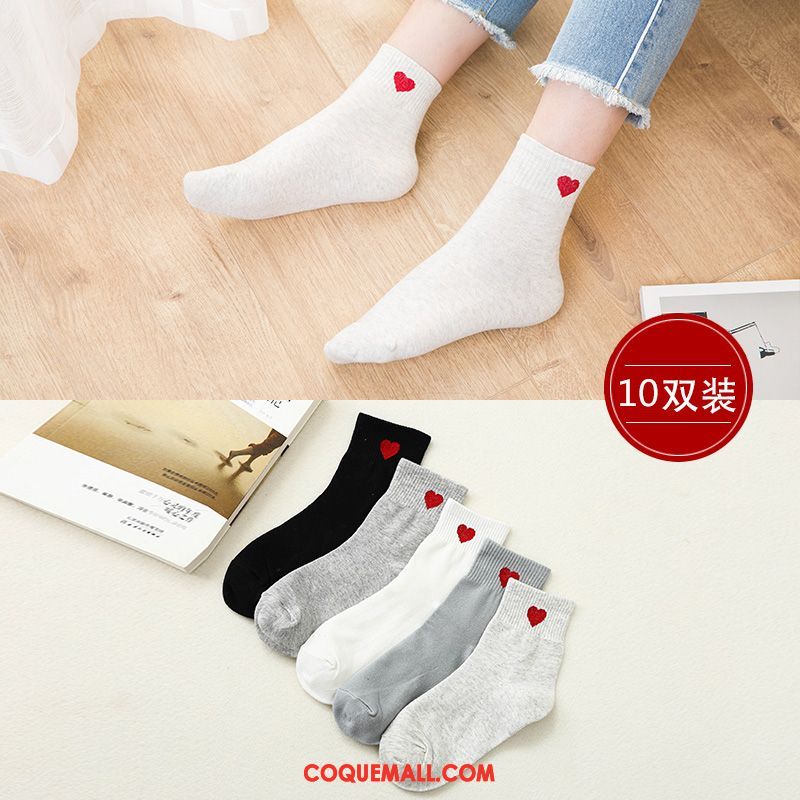 Chaussette Femme Longue Milieu Été, Chaussette Chaussettes En Coton Section Mince