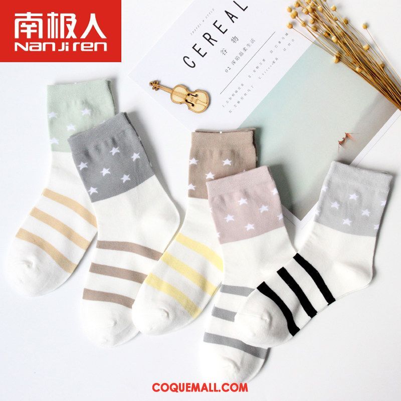 Chaussette Femme Milieu Étudiant Chaussettes En Coton, Chaussette Chaussette Longue Quatre Saisons