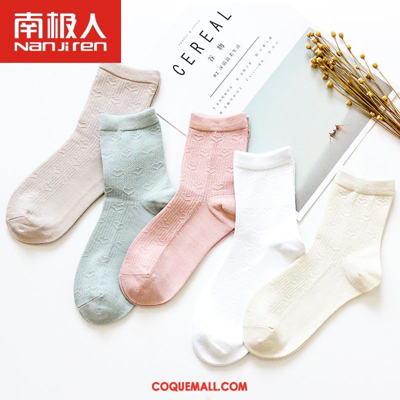 Chaussette Femme Milieu Étudiant Chaussettes En Coton, Chaussette Chaussette Longue Quatre Saisons