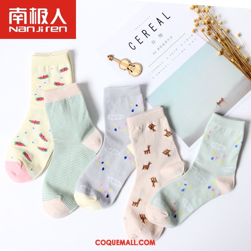 Chaussette Femme Milieu Étudiant Chaussettes En Coton, Chaussette Chaussette Longue Quatre Saisons