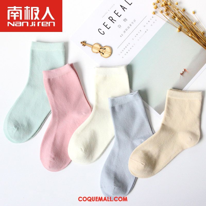 Chaussette Femme Milieu Étudiant Chaussettes En Coton, Chaussette Chaussette Longue Quatre Saisons