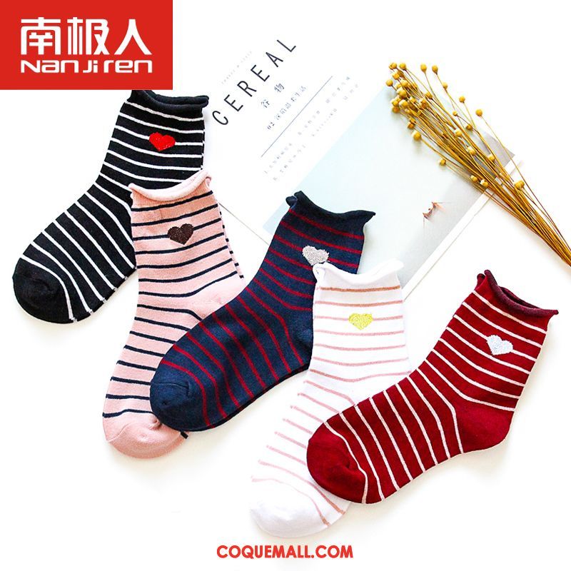 Chaussette Femme Milieu Étudiant Chaussettes En Coton, Chaussette Chaussette Longue Quatre Saisons