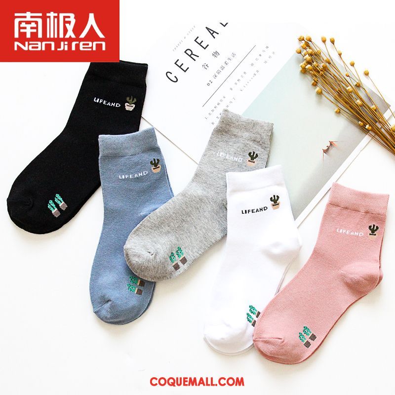 Chaussette Femme Milieu Étudiant Chaussettes En Coton, Chaussette Chaussette Longue Quatre Saisons