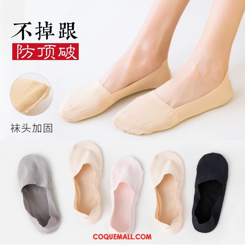 Chaussette Femme Noir Faible Chaussette Basse Coupée, Chaussette Silicone Invisible