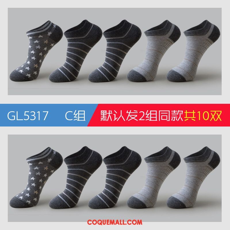 Chaussette Femme Section Mince Charmant Bouche Peu Profonde, Chaussette Antidérapant Ultra