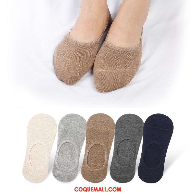 Chaussette Femme Section Mince Coton Chaussette Courte, Chaussette Bleu Invisible