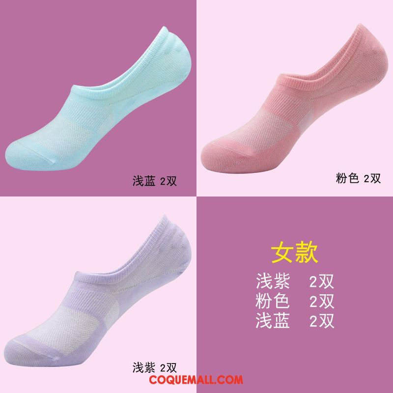 Chaussette Femme Silicone Chaussette Basse Coupée Bouche Peu Profonde, Chaussette Été Chaussette Courte