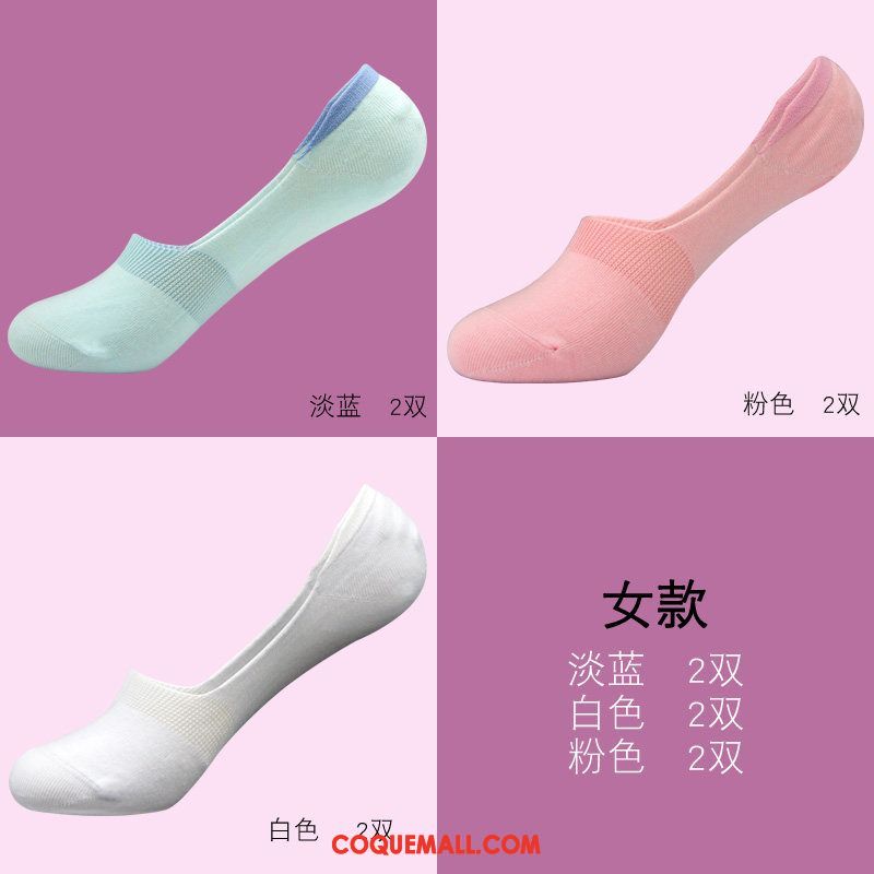 Chaussette Femme Silicone Chaussette Basse Coupée Bouche Peu Profonde, Chaussette Été Chaussette Courte