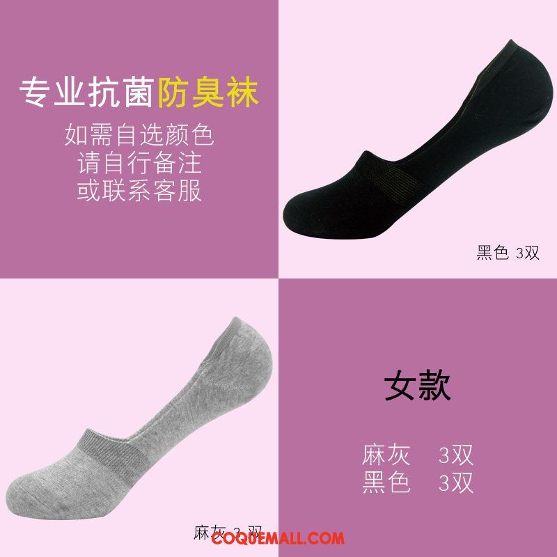 Chaussette Femme Silicone Chaussette Basse Coupée Bouche Peu Profonde, Chaussette Été Chaussette Courte