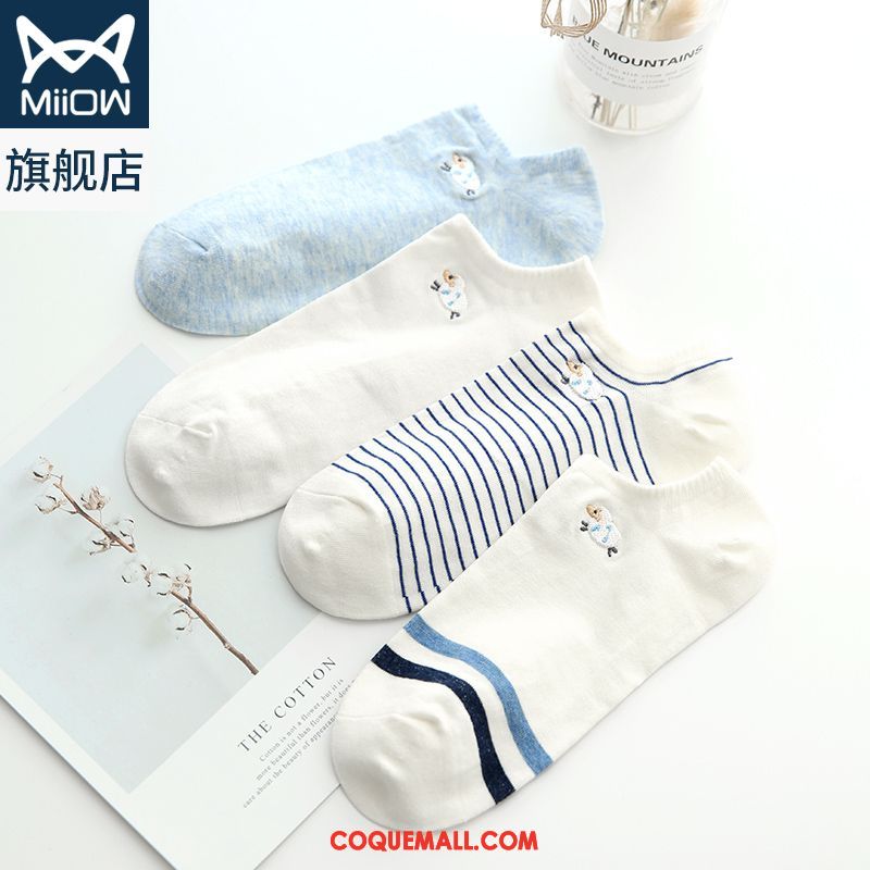 Chaussette Femme Transpiration Invisible Bouche Peu Profonde, Chaussette Chaussettes En Coton Section Mince