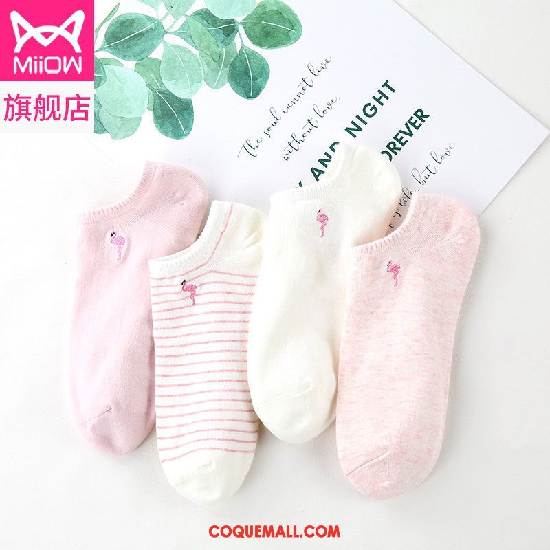 Chaussette Femme Transpiration Invisible Bouche Peu Profonde, Chaussette Chaussettes En Coton Section Mince