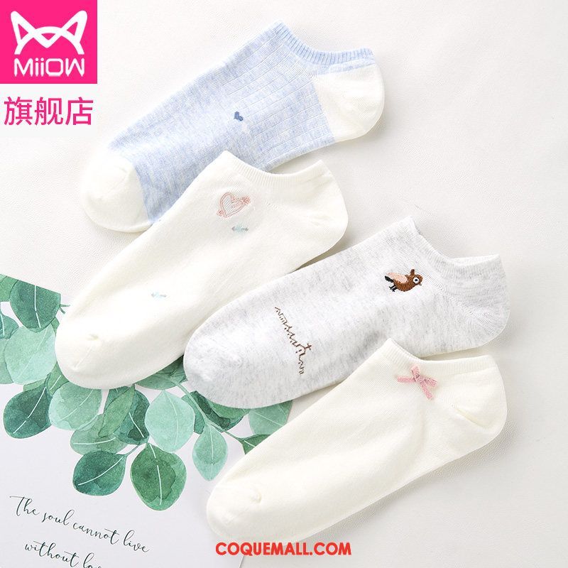 Chaussette Femme Transpiration Invisible Bouche Peu Profonde, Chaussette Chaussettes En Coton Section Mince