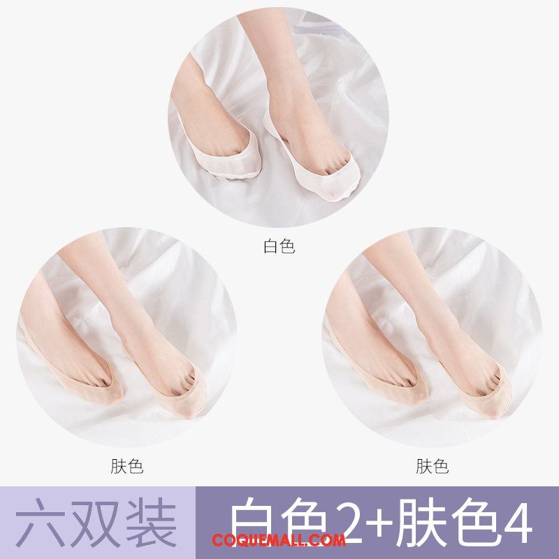 Chaussette Femme Été Chaussette Basse Coupée Été, Chaussette Section Mince Antidérapant