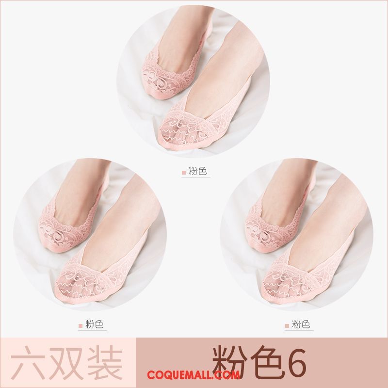 Chaussette Femme Été Chaussette Basse Coupée Été, Chaussette Section Mince Antidérapant