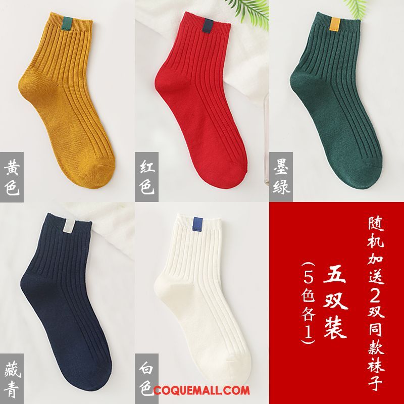 Chaussette Femme Été Chaussettes En Coton Coton, Chaussette Chaussette Courte Vent De L'université