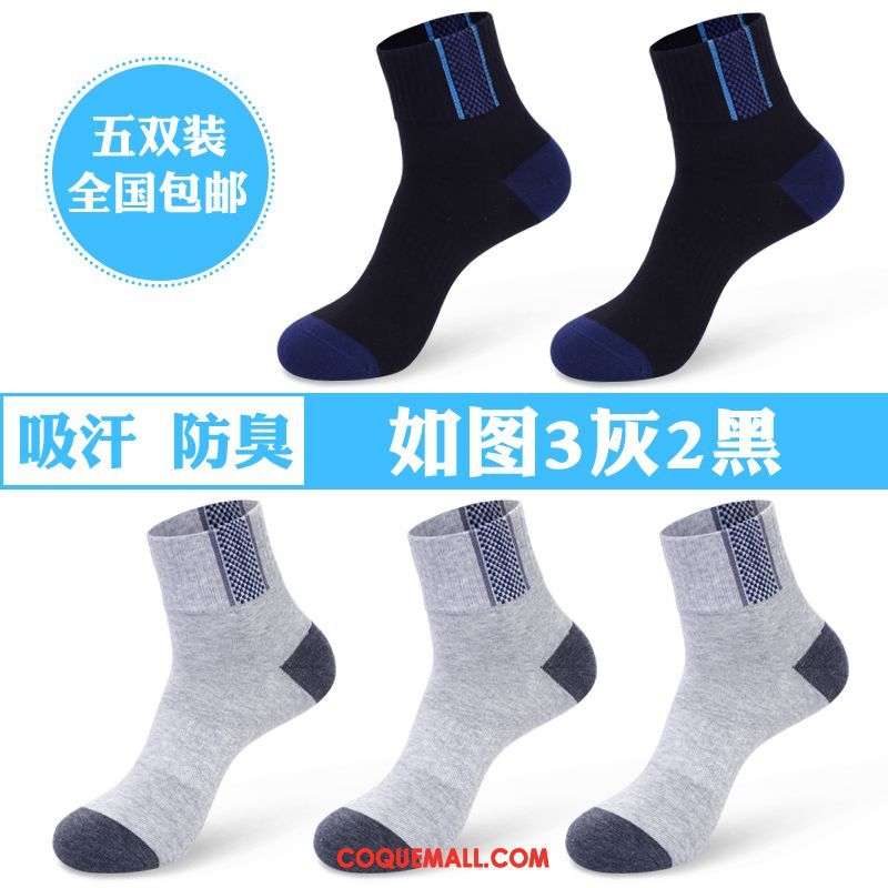 Chaussette Homme Adulte Chaussettes En Coton Coton, Chaussette Anti-odeur Courir