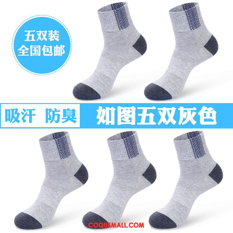 Chaussette Homme Adulte Chaussettes En Coton Coton, Chaussette Anti-odeur Courir