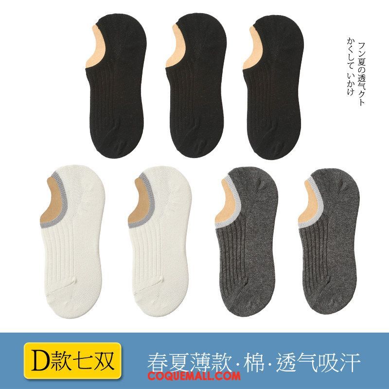 Chaussette Homme Antidérapant Chaussette Basse Coupée Coton, Chaussette Chaussette Courte Été