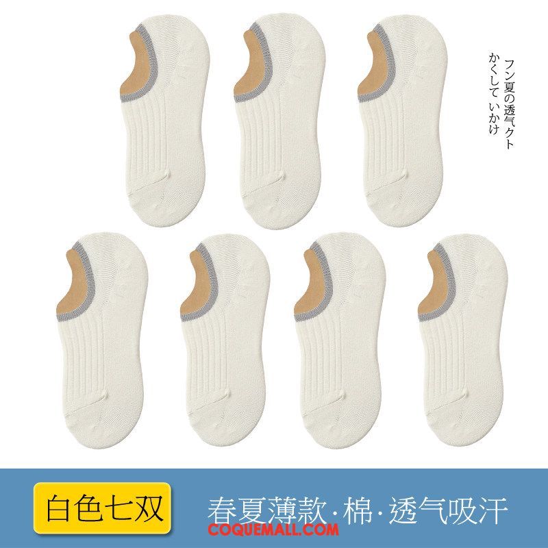 Chaussette Homme Antidérapant Chaussette Basse Coupée Coton, Chaussette Chaussette Courte Été