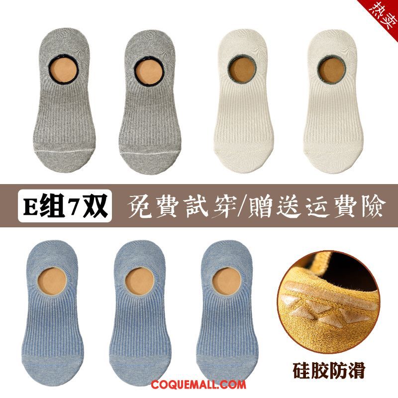 Chaussette Homme Antidérapant Chaussette Basse Coupée Coton, Chaussette Chaussette Courte Été