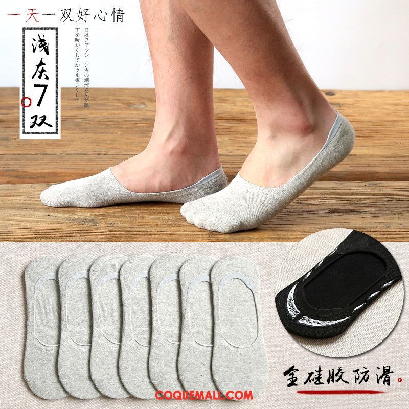 Chaussette Homme Antidérapant Chaussette Basse Coupée Coton, Chaussette Chaussette Courte Été